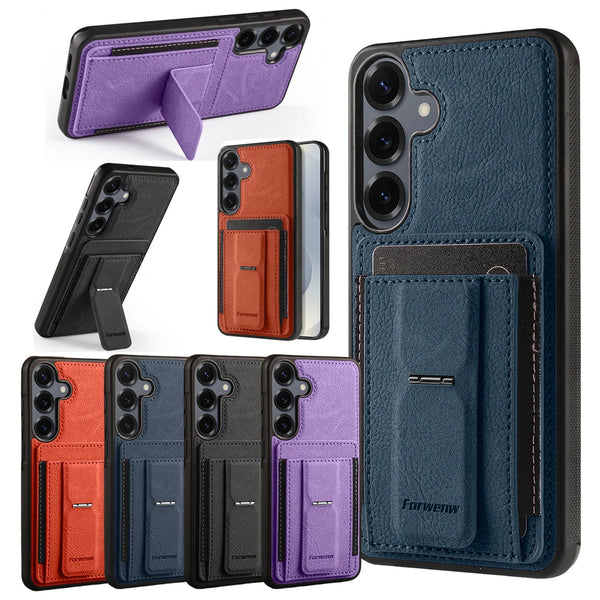 Card Slots Phone Case for Samsung Galaxy Samsung Galaxy A15 A35 A55 A16 A36 A56 A17 4G 5G Kickstand Card Holder Phone Back Cover