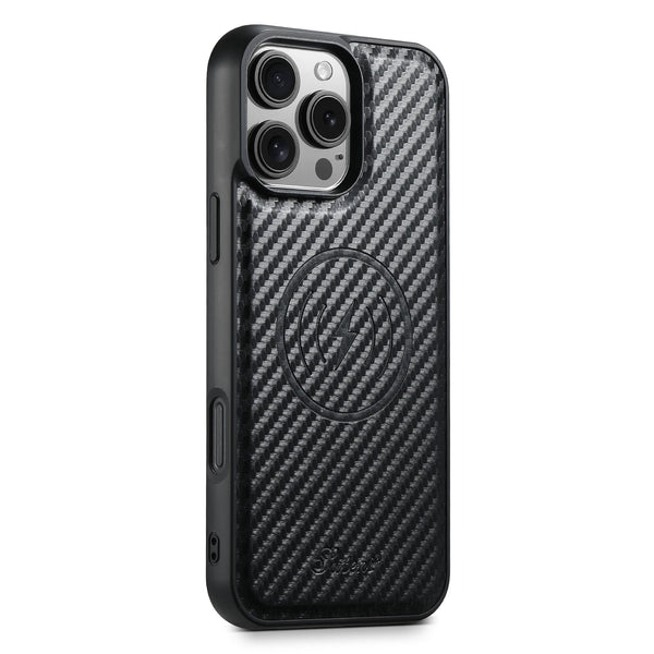 SUTENI Luxury Faux Leather Phone Case Wireless Charging Magnet Tartan For iPhone 17 Pro Max 16 Plus 15 14 13 12