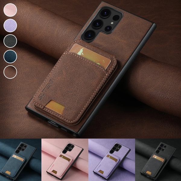 SUTENI Leather Wallet Card Holder Phone Cases For Samsung Galaxy S26 Ultra S25 Plus S24 S23 S22 Note20