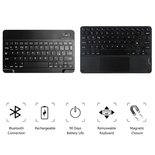 Keyboard Case For iPad Air 11 M2 2024/M3 2025/M4 2026,Folio Cover With Pencil Holder For iPad Air 4 5 10.9'' Air 6th 7th 8th Gen