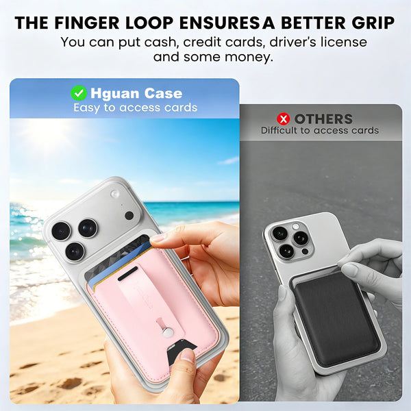 Magnetic Card Bag Cards Holder for iPhone 17 16 15 14 13 Pro Max Samsaung S26 S25 S24 Ultra Google Pixel Xiaomi Huawei Phone