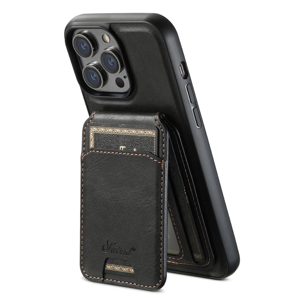 SUTENI Compatible Wireless Charging Phone Case Card Holder Leather Magnetic Wallet For iPhone 12 13 14 15 16 Plus 17 ProMax