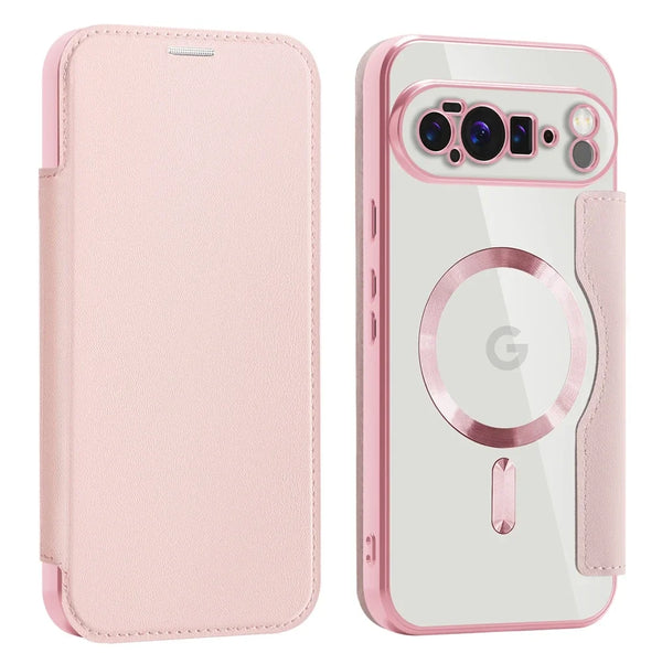 PU Leather Flip Case for Google Pixel 7A 8A 9 10 Pro 9A XL Magnetic Wallet Case Cards Slot Holder Wireless Charging Phone Cover