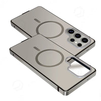 Magnetic Aluminum Metal Frame Case For Samsung Galaxy S25 S26 Ultra S26ultra 5G Hybrid Bumper Alloy Protective Cover For Magsafe