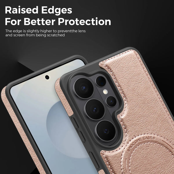 Phone Case for Samsung Galaxy S26 S25 Ultra Edge S24 Plus Fe S23 S22 S25U Wireless Charging Card Slots Card Holder Phone Cover