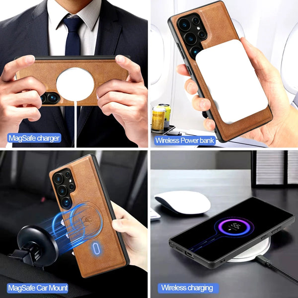 2 in 1 Case For Samsung Galaxy S25 Ultra S24 Plus S23 A14 A15 A16 A34 A35 A36 A52 A53 A54 A55 4G 5G Card Slots Ring Phone Cover