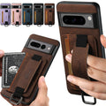 SUTENI PU Leather Phone Case Wrist Strap Ring Buckle Card Holder Stand For Google Pixel 9XL 8Pro 7A 6