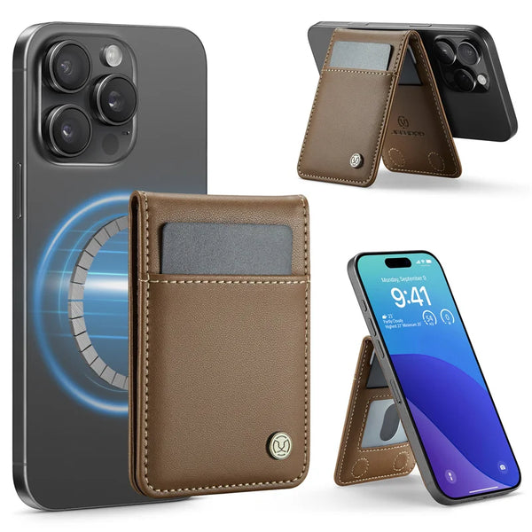 Magnetic Flip Leather Phone Bag Case For iPhone 17 Pro Max Air 16 15 14 13 12 Samsung S26 S25 MagSafe Wallet Card Holder Cover