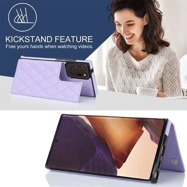 Magnetic Flip Leather Case for Samsung Galaxy S26 Ultra S25 FE S24 Plus S23 S22 S21 A16 A36 A56 Double Button Wallet Cards Cover
