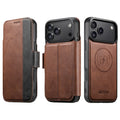 SUTENI Magnetic Flip Cover Phone Case Wireless Charging Card Holder Stand Wallet Faux Leather For iPhone 17 Pro Max 16 Plus 15
