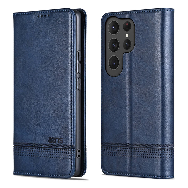 Flip Wallet Case For Samsung Galaxy S25 Ultra Edge S24 Plus S23 FE S22 S21 Cash Cards Slots Magnetic Closure Leather Phone Cover