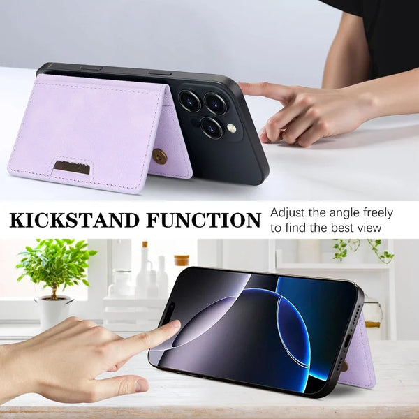 Magnetic Cards Slots Holder For iphone 16 15 14 13 12 11 Samsung Oppo Xiaomi Oneplus Google Phone Cards Bag for All Smartphones