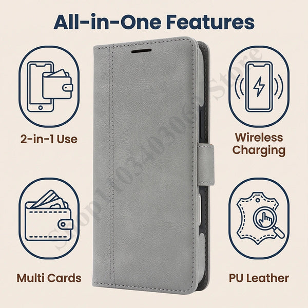 2 In 1 Leather Flip Case For Google Pixel 9 9pro 9A 10 10pro Pro XL 10A Cash Card Slots Holder Wireless Charging Phone Cover