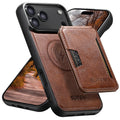 SUTENI 2in1 Magnet Wireless Charging Faux Leather Phone Case Card Holder Bag Stand For iPhone 17 Pro Max 16 Plus 15 14 13 12
