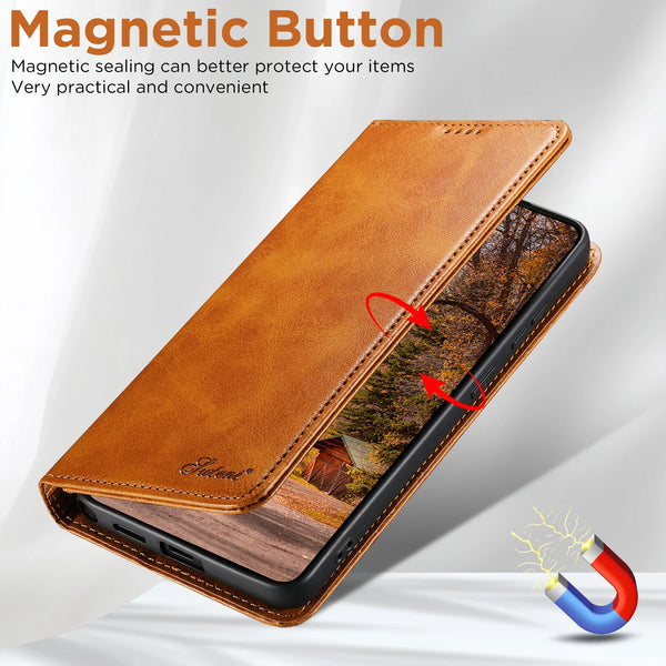 SUTENI Faux Leather Card Holder Stand Wallet Magnet Flip Cover Phone Case For Samsung Galaxy S26 Ultra S25 Plus S24 S23+