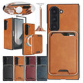 2 in 1 Ultra Thin Case for Samsung Galaxy Z Fold 7 6 5 4 3 Fold7 Fold6 Fold5 Fold4 Fold3 Wireless Charger Wallet Phone Cover