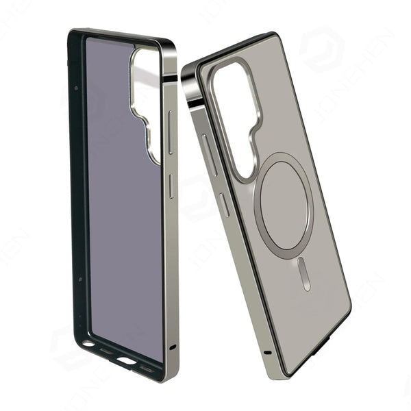 Magnetic Aluminum Metal Frame Case For Samsung Galaxy S25 S26 Ultra S26ultra 5G Hybrid Bumper Alloy Protective Cover For Magsafe