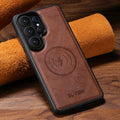 SUTENI Frosted Feel Faux Leather Magnet Wireless Charging Phone Case  For Samsung Galaxy S26 Ultra S25 S24 S23 S22