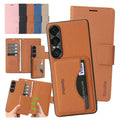 2 in 1 Leather Wallet Case for Sony 10VII 1VII Cash Card Slots Holder Kickstand Phone Cover WIth Hand Strap