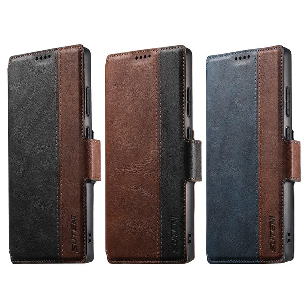 Faux Leather Wireless Charging Card Holder Stand Wallet Magnetic Flip Cover Phone Case For Samsung Galaxy S26 Ultra S25 S24 S23