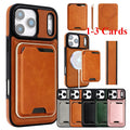 MagSafe Leather Case for IPhone 17 Air 16 Promax 15 Pro Max 14 Plus 13 PM 12 Magnetic Cards Holder Slots 2 IN 1 Phone Case