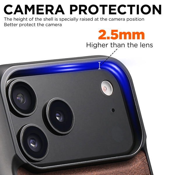 SUTENI Frosted Feel Faux Leather Magnet Wireless Charging Phone Case For 17 Pro Max 16 Plus 15 14 13