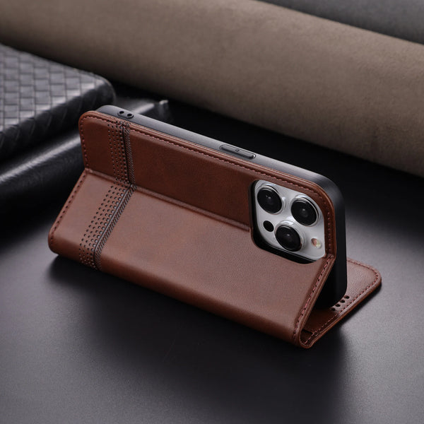 Leather Flip Case for iphone 17 Promax 17 Air 16 Plus 15 Pro max 14 13 12  Kickstand Cards Cash Slots Holder Wallet Phone Case