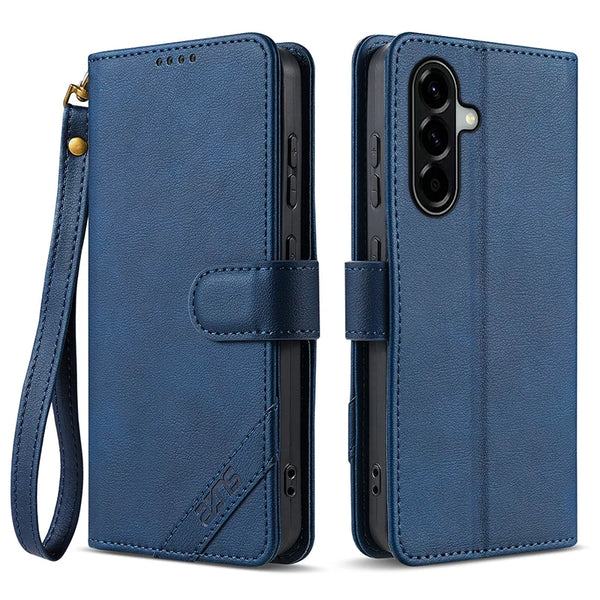 Flip Leather Case for Samsung A05s A15 A35 A55 A06 A16 A26 A36 A56 A07 A17 A37 A57 4G 5G Card Slots Phone Cover With Hand Strap