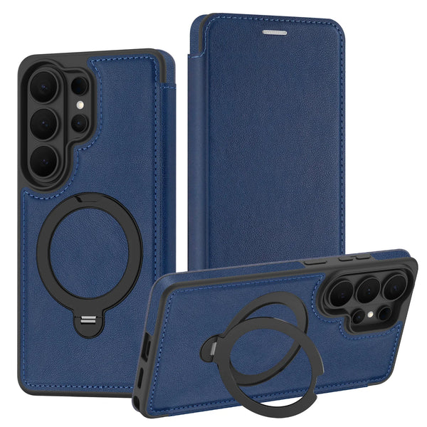 Flip Case for Samsung Galaxy S26 S25 Ultra S24 Plus S23 FE S22 S25U Magnetic Wireless Charging KickStand Card Slots Phone Cover