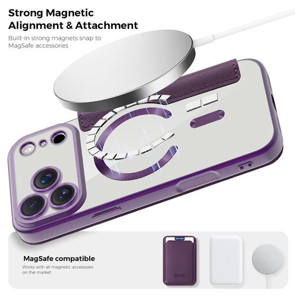 Magsafe Leather Case for IPhone 17 Air 16 Promax 15 Plus 14 Pro max 13 PM 12 iphone17 Card Holder Magsafe Flip Phone Cover