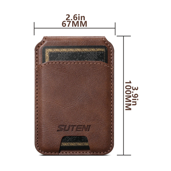 SUTENI Luxury Faux Leather Mobile Phone Wallet Magnet Flip Pocket Card Storage Bag Wallet