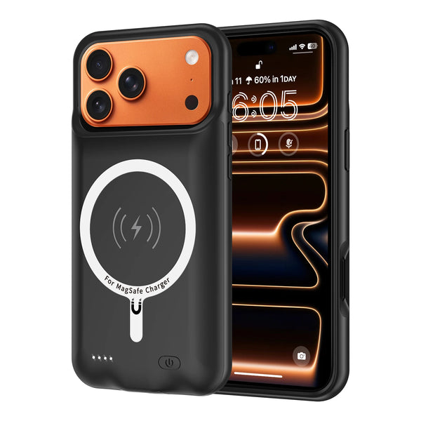 10000mAh Magnetic Battery Case for iPhone 17 Air 17 Pro Max Portable Charger Case Wireless Charging Power Bank Charger Cover