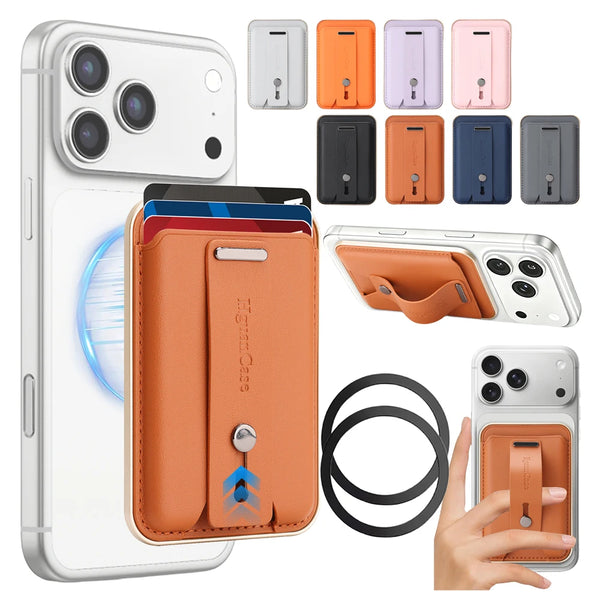 Magnetic Card Bag Cards Holder for iPhone 17 16 15 14 13 Pro Max Samsaung S26 S25 S24 Ultra Google Pixel Xiaomi Huawei Phone