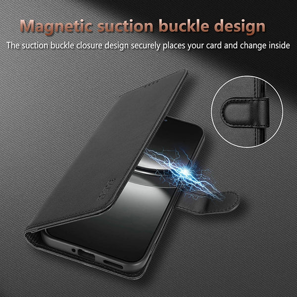 Flip Wallet Case For Samsung Galaxy S25 Ultra S24 Fe S23 Plus S22 S25U Leather Cash Cards Slots Magnetic Closure Phone Cover