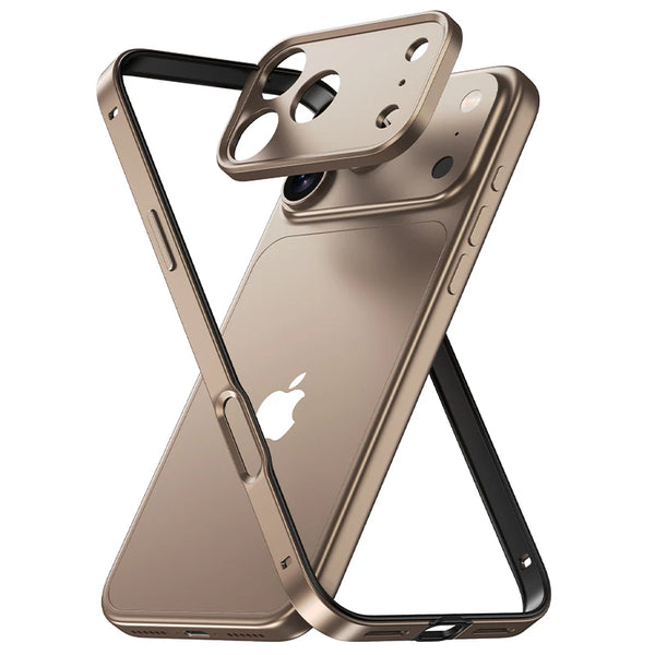 Aluminum Alloy Phone Frame Case For iPhone 17 Air 16 15 14 13 Pro Max Plus Metal Camera Lens Protect Silicone Shockproof Bumper