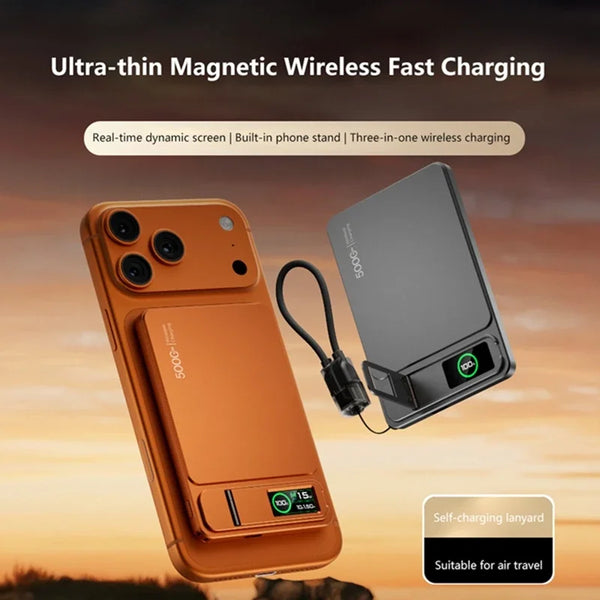 OnePlus 10000mAh Wireless Magnetic Power Bank Portable Slim External Battery 20W Fast Charging For iPhone 12-17 iWatch Airpod