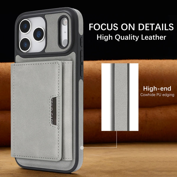 Magnetic Leather Wallet Case for iphone 16 Promax 17 Air 15 Pro Max 14 Plus 13 PM 12 Wallet 7 Cards Slots holder phone Cover