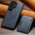 SUTENI Magnet Wireless Charging Luxury Faux Leather Phone Case Card Holder Stand For Samsung Galaxy S26 Ultra S25 S24 S23 S22