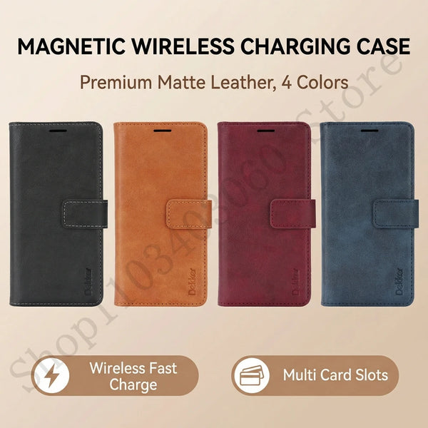 2 in 1 Leather Case For iPhone 17 Air 16 Promax Air 15 Pro Max 14 Plus 17pro 16pro PM Wireless Charging Card Slots Phone Cover