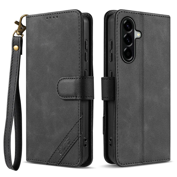 Flip Leather Case for Samsung A05s A15 A35 A55 A06 A16 A26 A36 A56 A07 A17 A37 A57 4G 5G Card Slots Phone Cover With Hand Strap