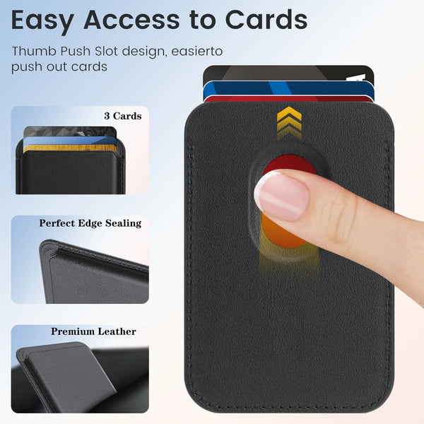 Magnetic Cards Holder Bag For iphone 17 16 15 14 13 12 Samsung Google Xiaomi Oppo Vivo Oneplus All Smart phone Cards Slots