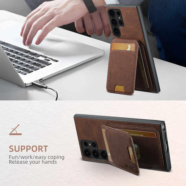 SUTENI Leather Wallet Card Holder Phone Cases For Samsung Galaxy S26 Ultra S25 Plus S24 S23 S22 Note20