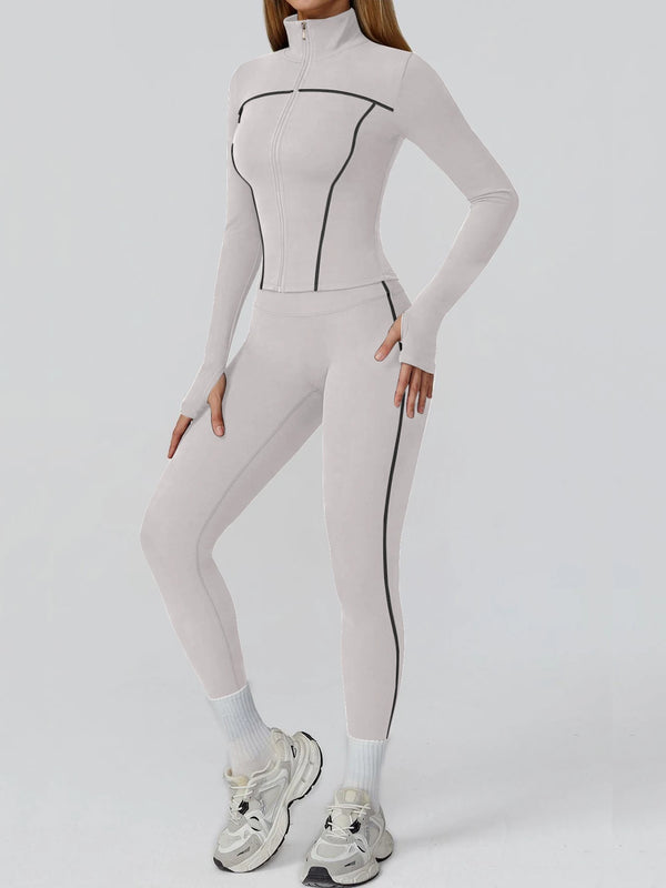 Yoga Set 2PCS Sports Outfits Women Clothes Fitness Tracksuit Gym Legging Workout Long Sleeved Female Bra Yoga Suit Sportswear