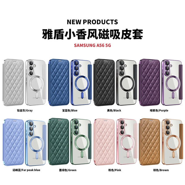 Wireless Charging Leather Case for Samsung Galaxy A05 A05S A07A06 A15 A16 A17 A26 A35 A36 A55 A56 Card Slots Holder Phone Cover