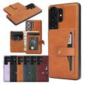 2 in 1 Magnetic Leather Case For Samsung Galaxy S26 S25 Ultra S24 Plus S23 S26U S25U KickStand Wireless Charging Phone Cover