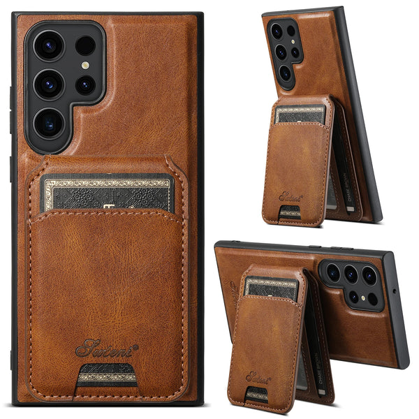 SUTENI Wallet Phone Case Card Holder Leather Magnetic Pocket Cover For Samsung Galaxy S24Ultra S23 S22Plus