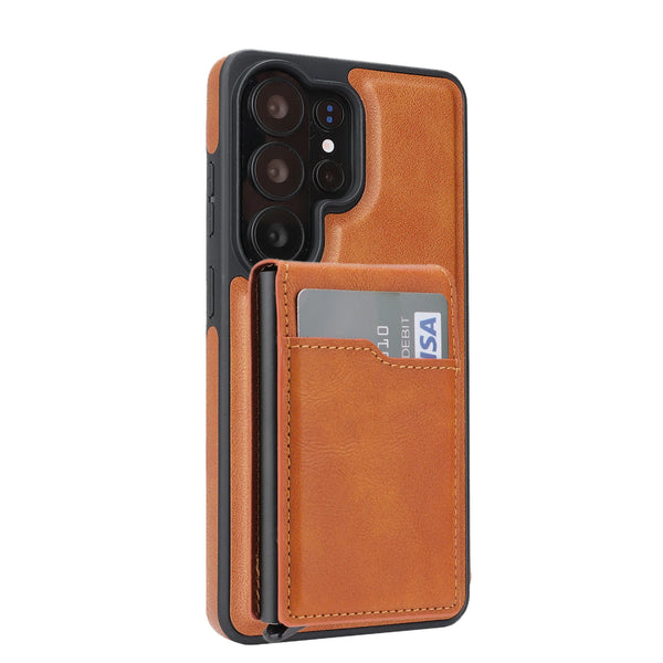 2 in 1 Card Box Leather Case For Samsung Galaxy S26 S25 Ultra S24 Plus S23 S26U S25U S24U Magnetic Cards Holder Phone Cover