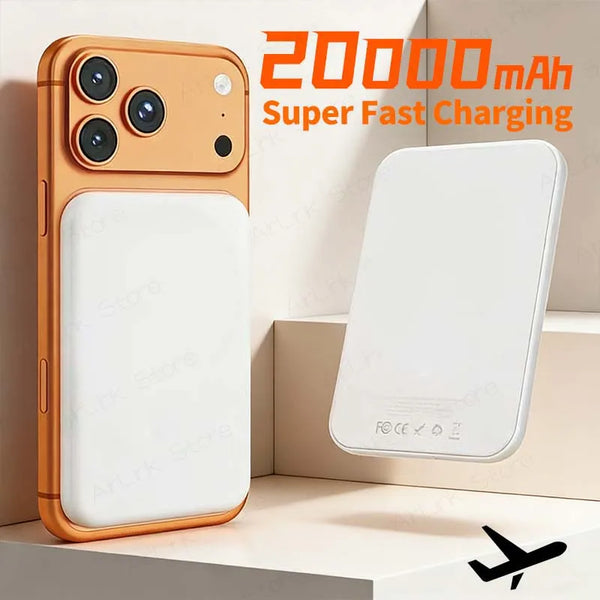 20000mAh Magnetic Power Bank PD 22.5W Wireless Fast Charger For Magsafe Portable Auxiliary Battery For iPhone Air 17
