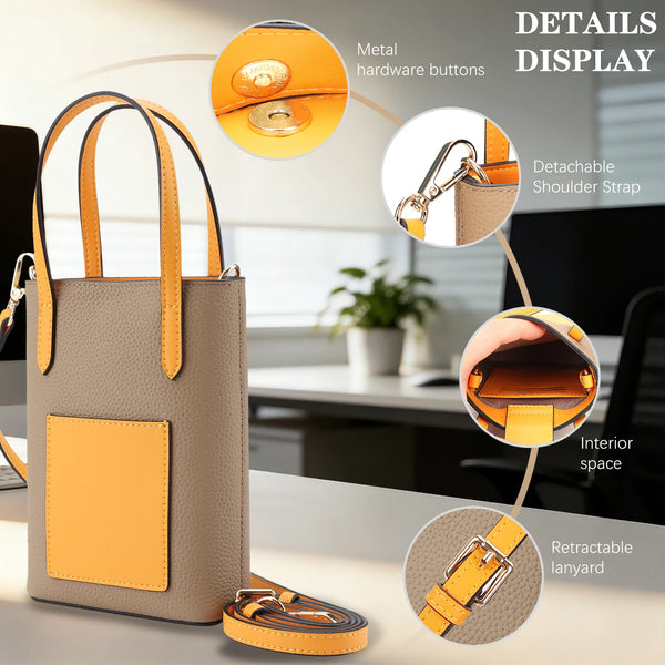 Fashion Real Leather Crossbody Bag for iphone Samsung Google Xiaomi Huawei Oppo Wallet Phone Cover Lanyard Strap Cards Cash Bag