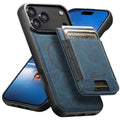 SUTENI Magnet Wireless Charging Card Holder Stand Luxury Faux Leather Phone Case For iPhone 17 Pro Max 16 Plus 15 14 13 12